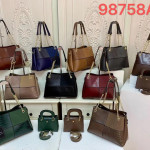Ladies Fashion Crocodile Pattern Patent Leather Handbag