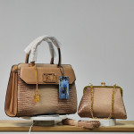 Ladies Fashion Crocodile Pattern Patent Leather Handbag