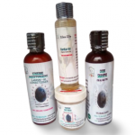 Hair set to grow the hair long and healthy with shampoo and conditioner